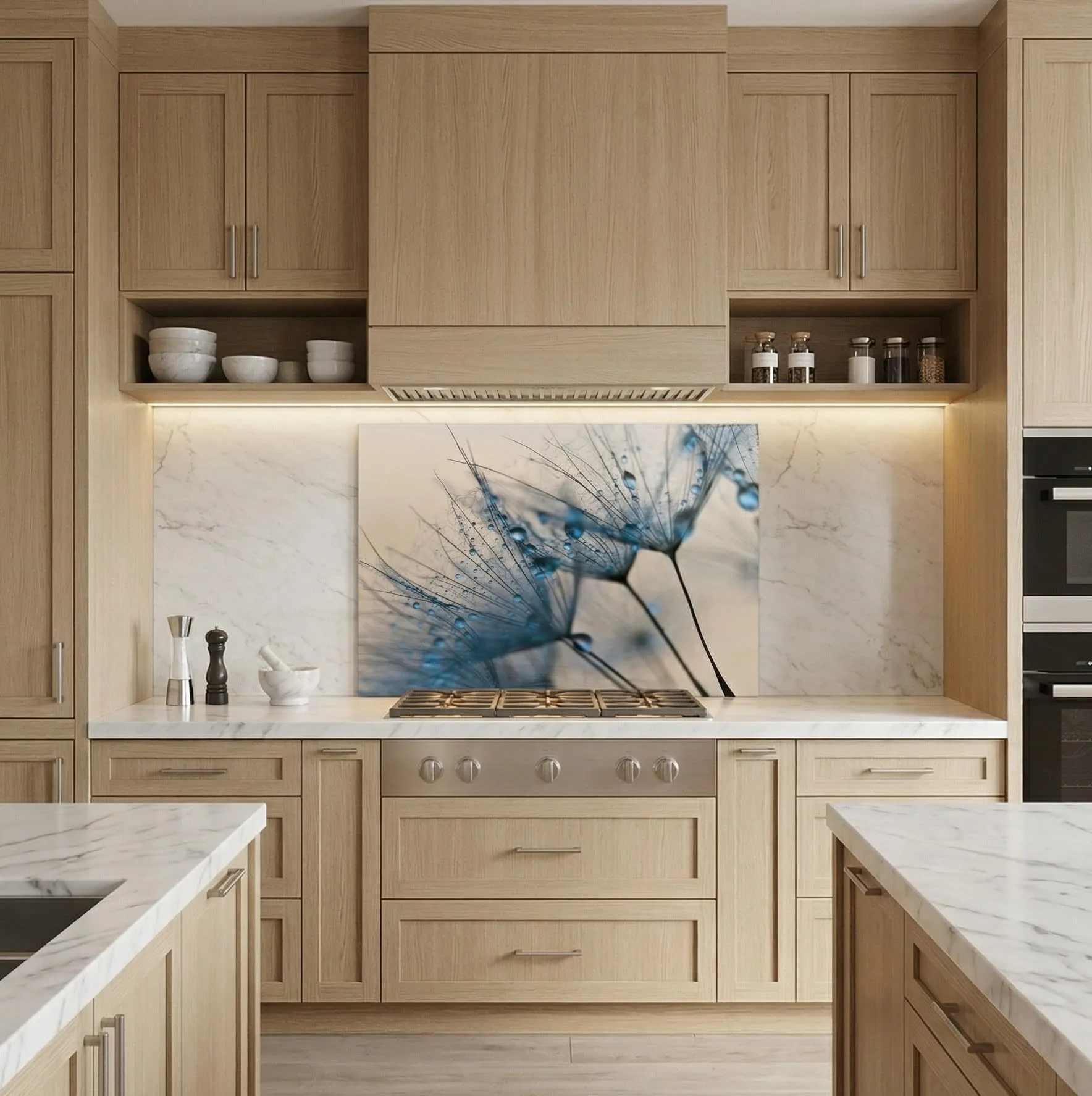 Dandelion Glass Wall Art