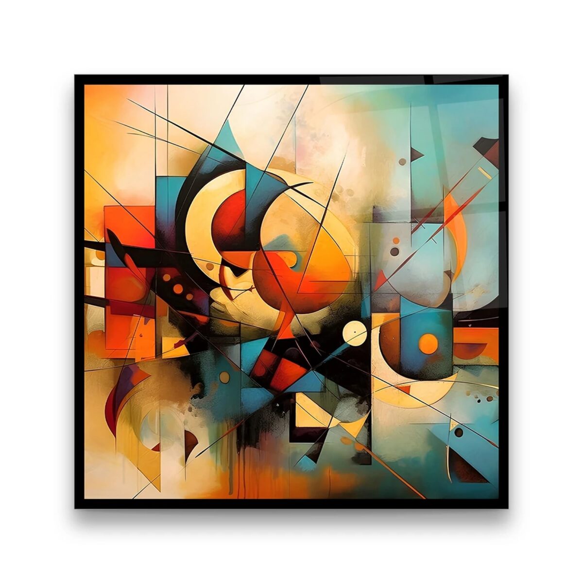 Confusion and Illustration Glass Wall Art