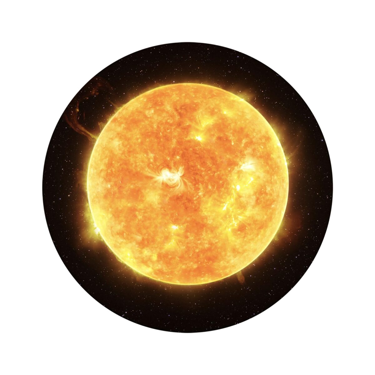 Solar Flare Glass Wall Art
