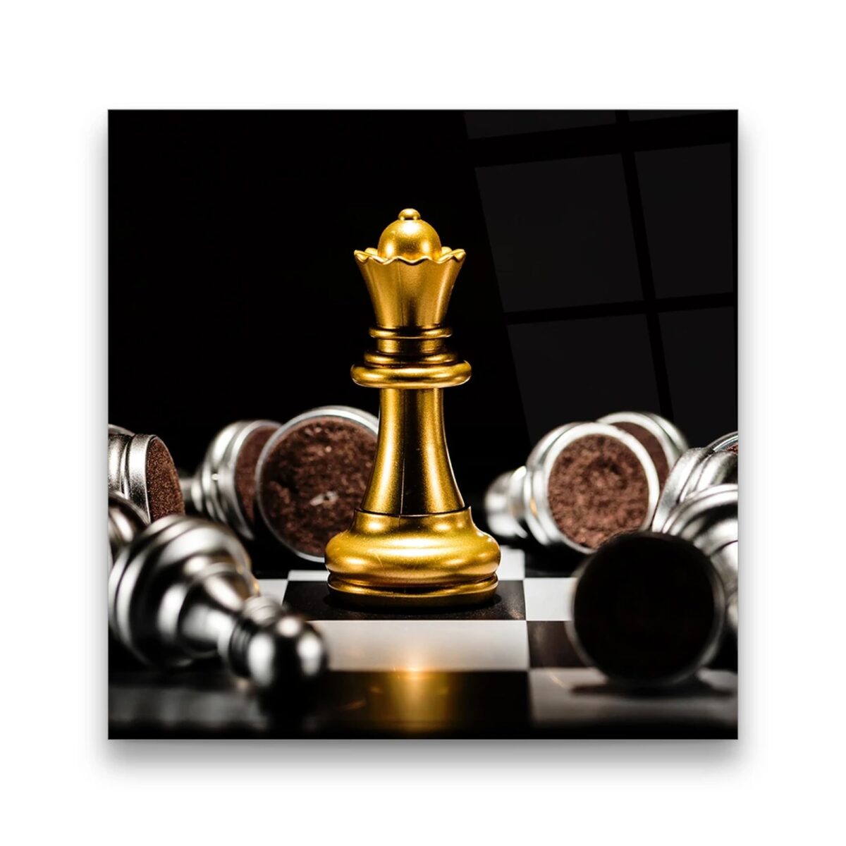 Champion Pawn Glass Wall Art