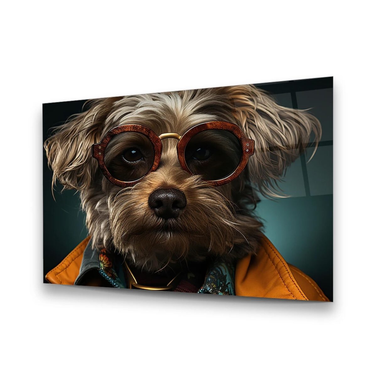 Fashion Dog Glass Wall Art