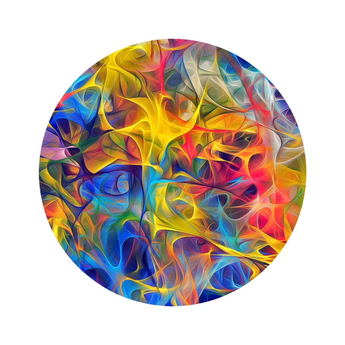 Color Mix Illustration Glass Wall Art
