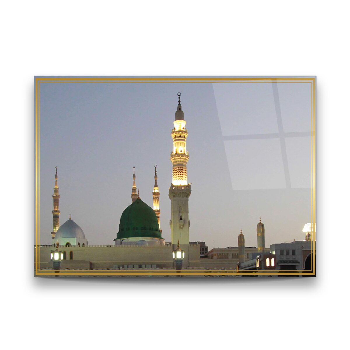 Islamic Gathering Glass Wall Art