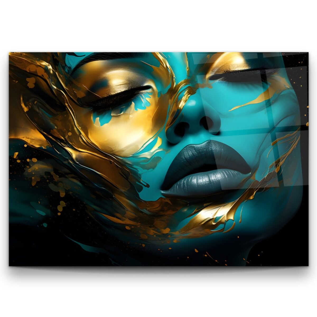 Woman Portrait Glass Wall Art