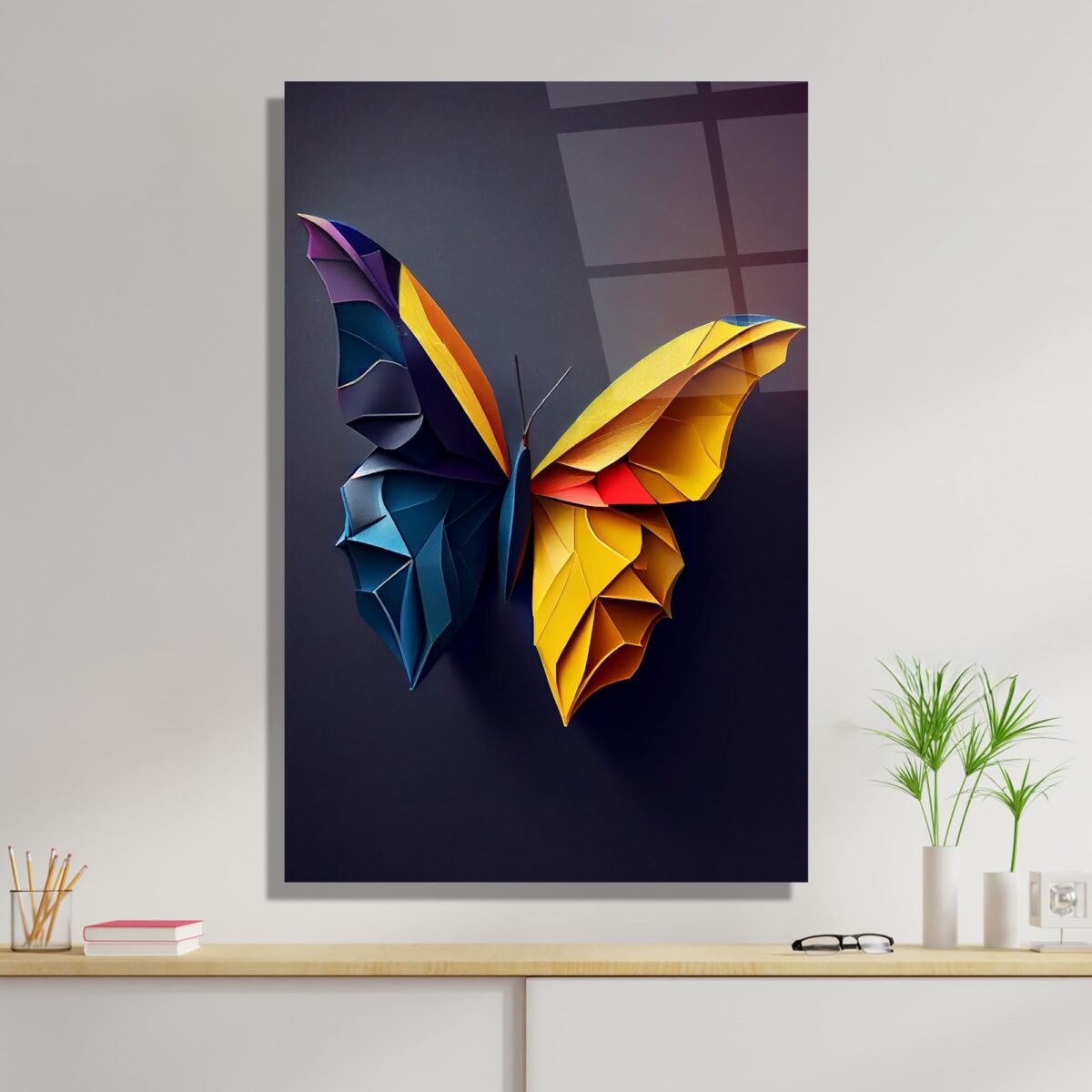 Mystic Butterfly Glass Wall Art