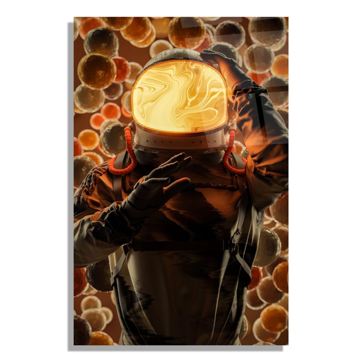 Astronaut Glass Wall Art
