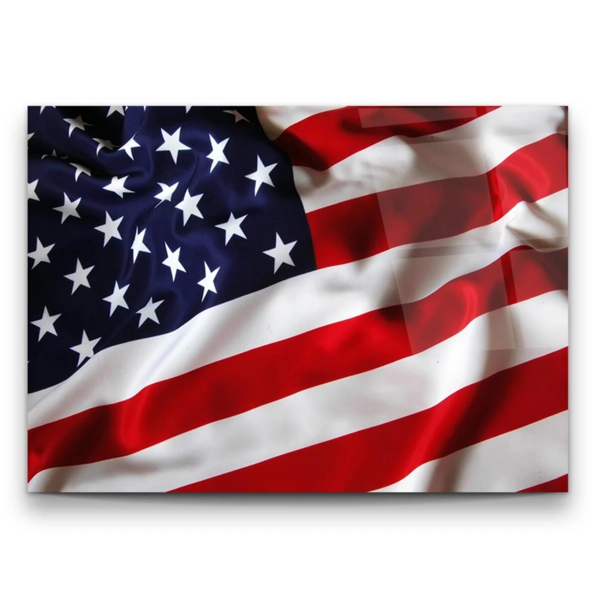 American Flag Patriotic Glass Wall Art