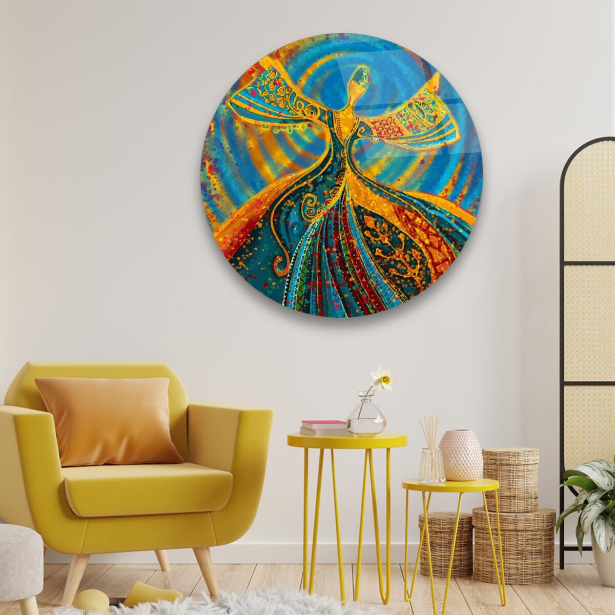 Dervish Dance Glass Wall Art