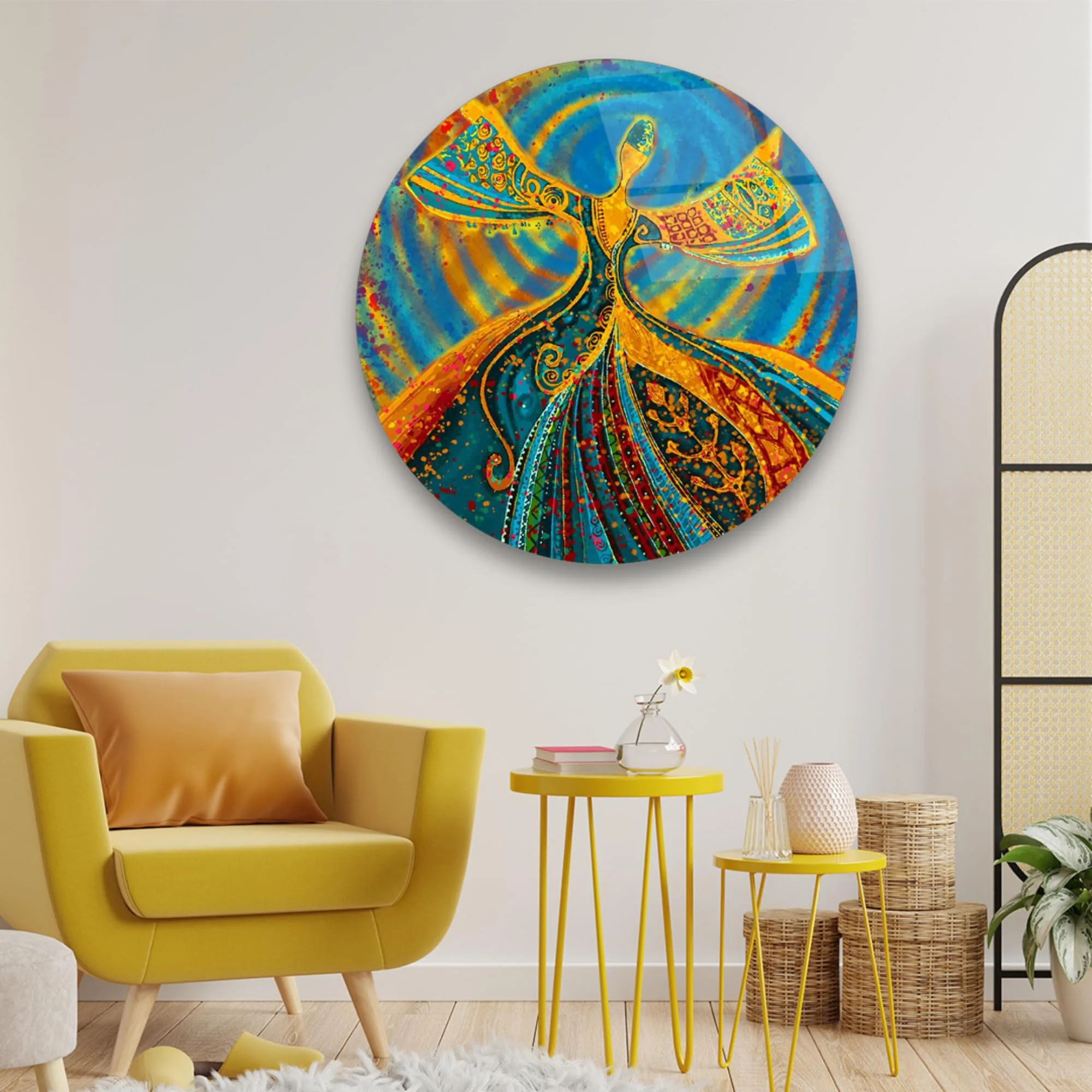 Dervish Dance Glass Wall Art