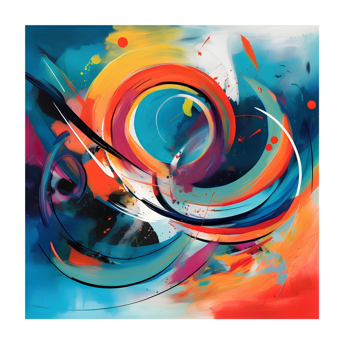 Abstract Painting Glass Wall Art