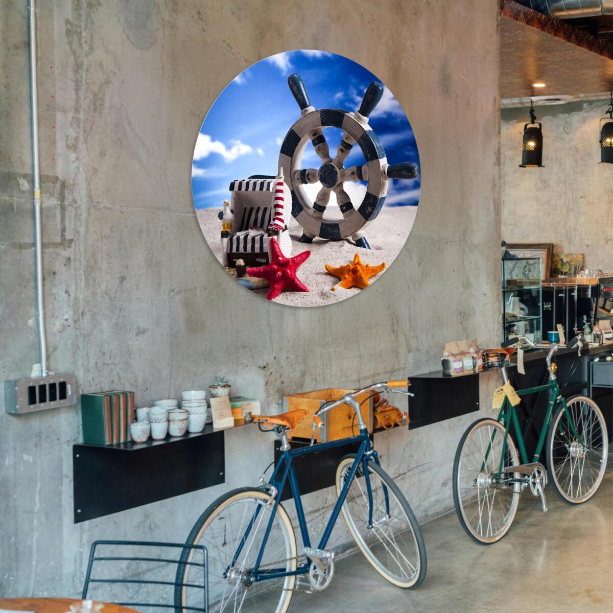 Ship Rudder Glass Wall Art