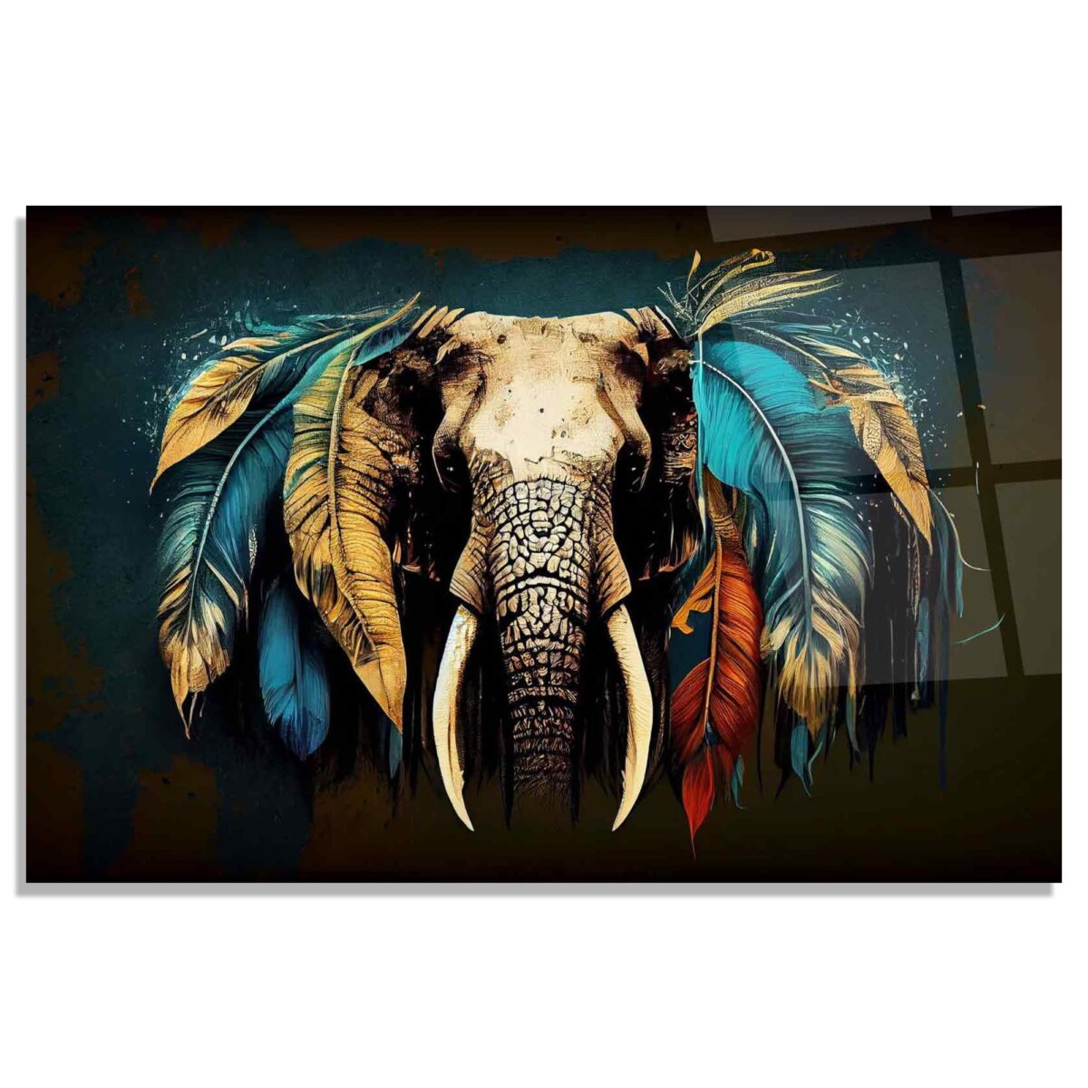 Elephant Glass Wall Art