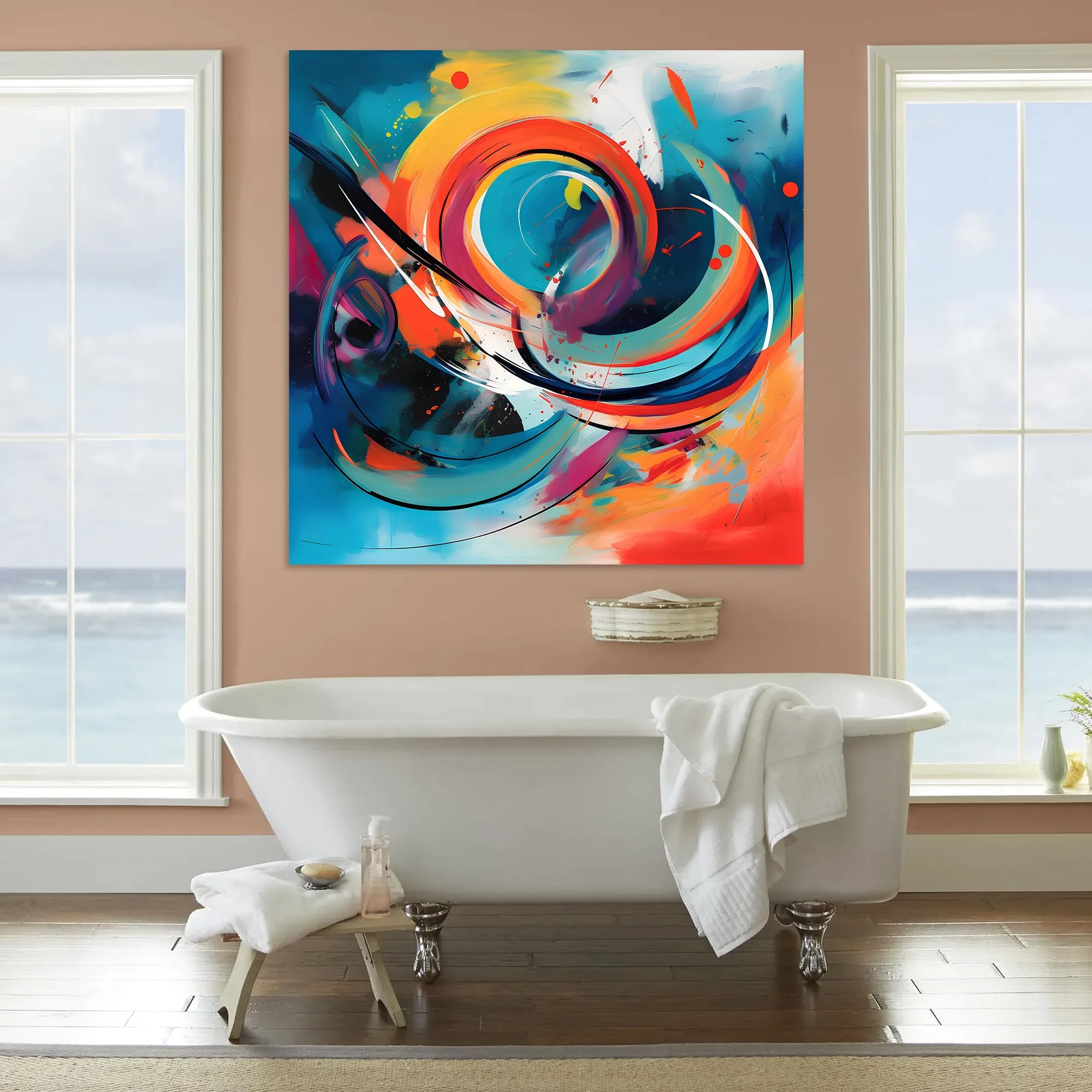 Abstract Painting Glass Wall Art