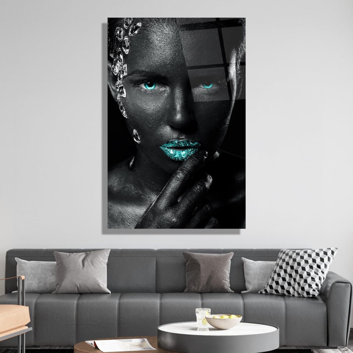 Black Portrait Glass Wall Art
