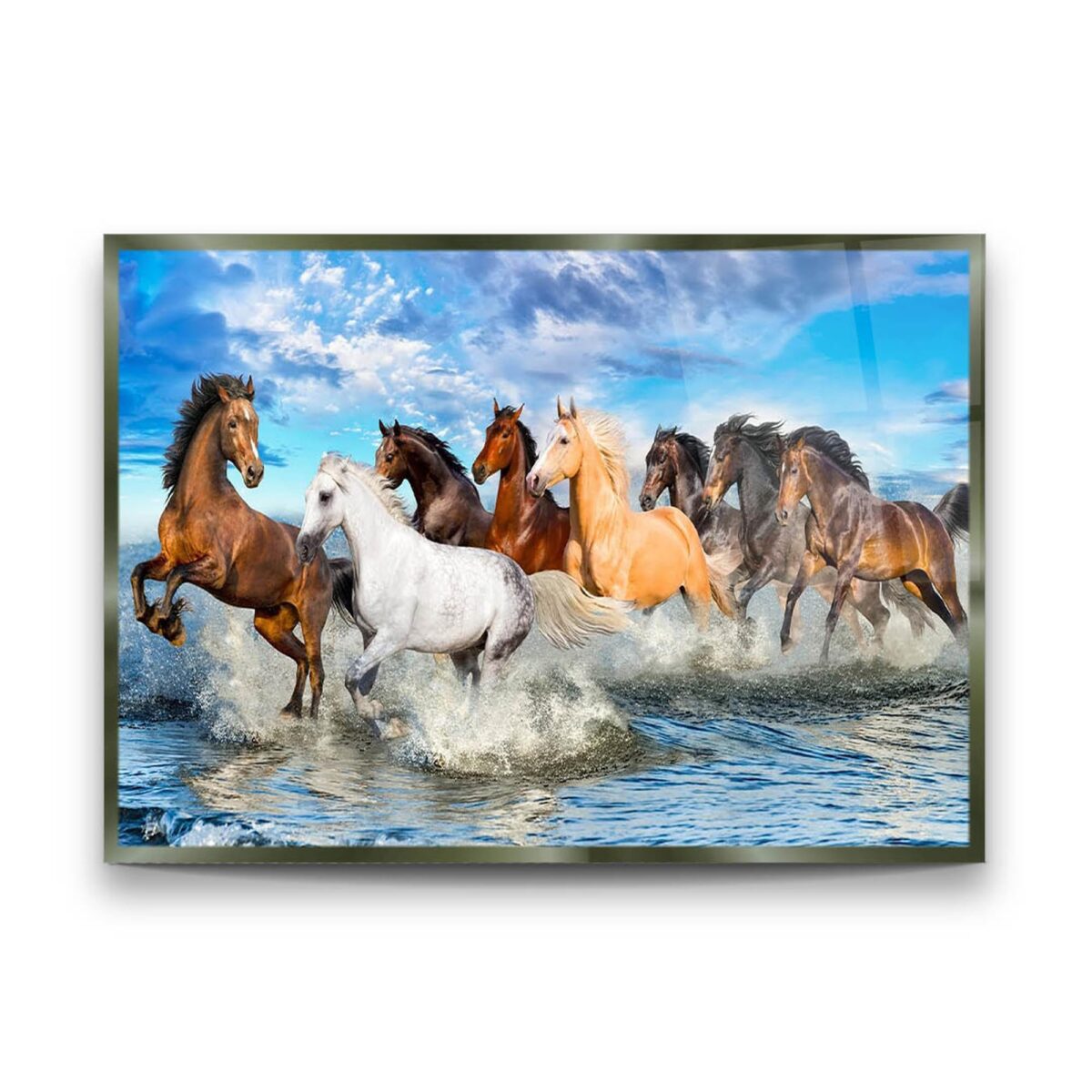 Animal Figures Horizontal Glass Wall Art