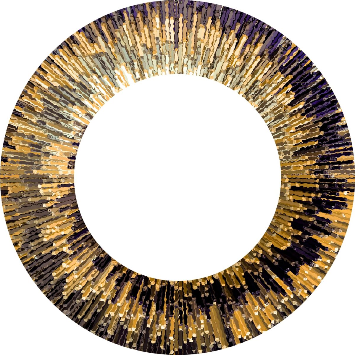 Circle Wall Mirror with Glass Frame – Style 2