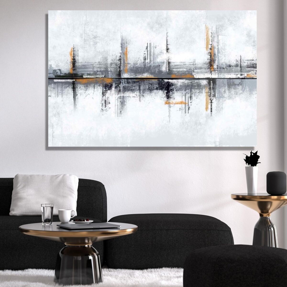 Abstract Reflection Glass Wall Art
