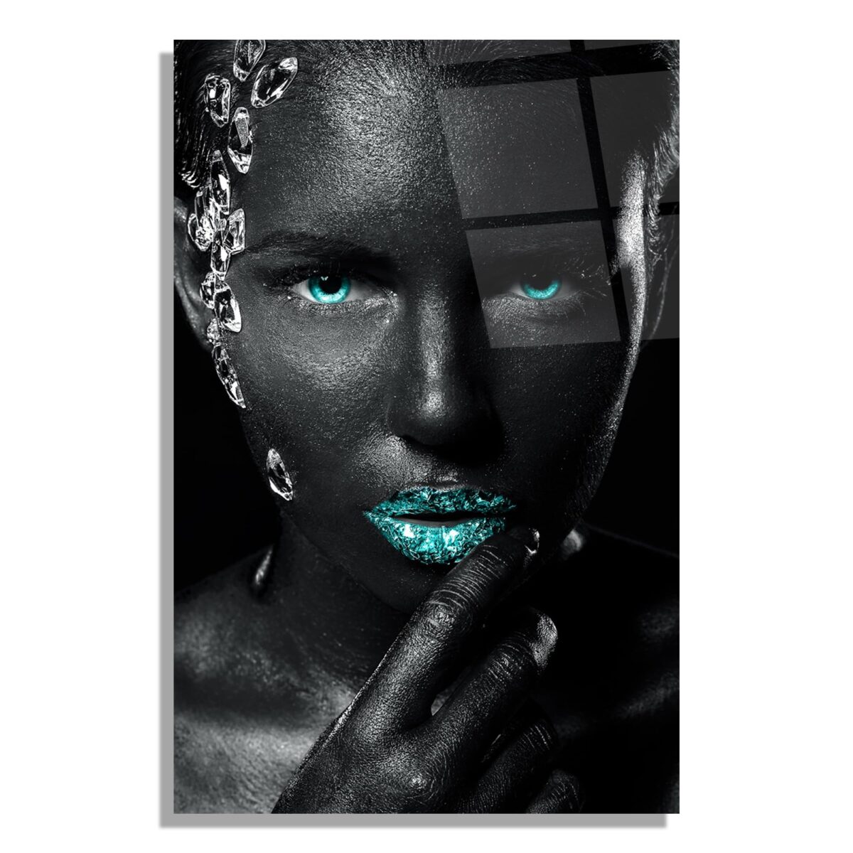 Black Portrait Glass Wall Art