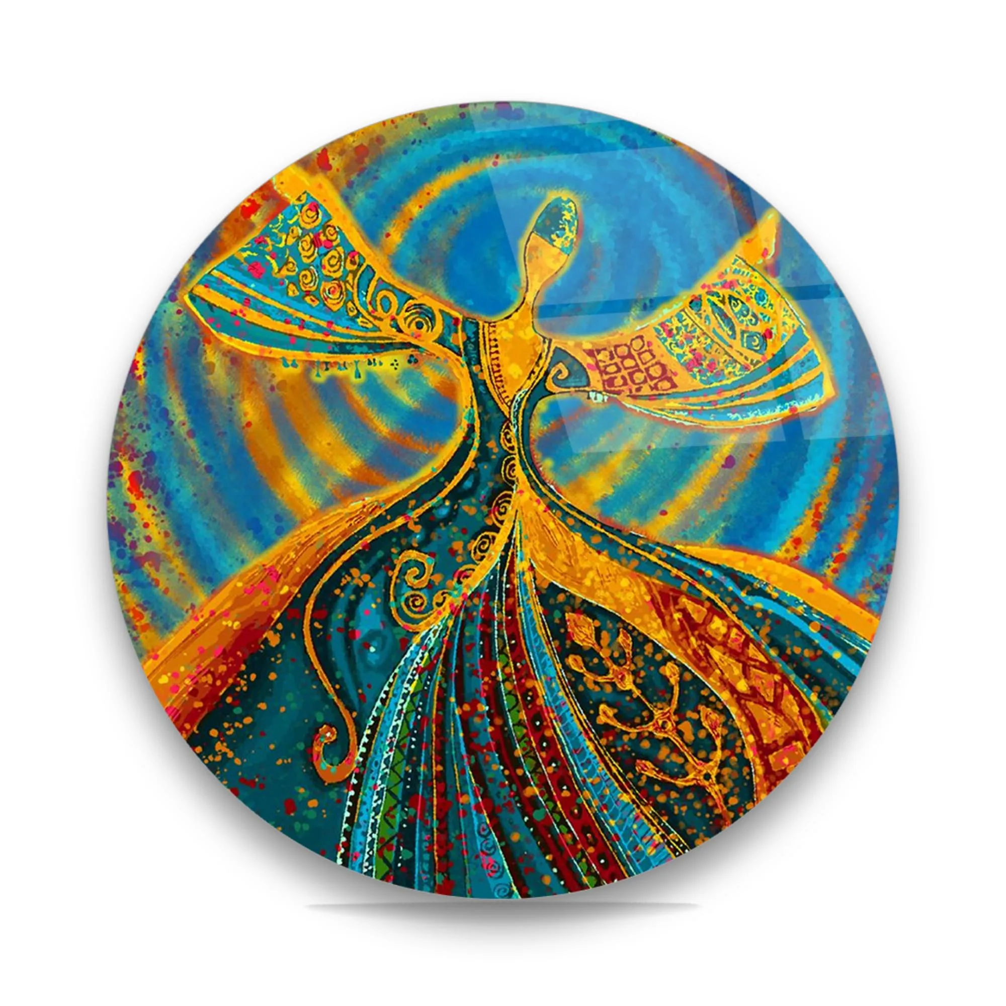 Dervish Dance Glass Wall Art