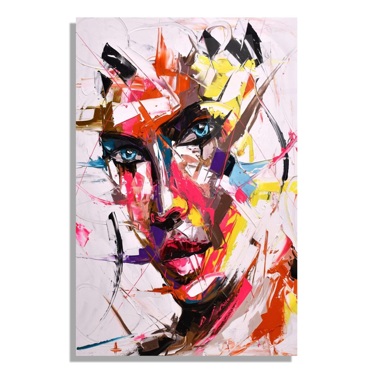 Abstract Face Glass Wall Art
