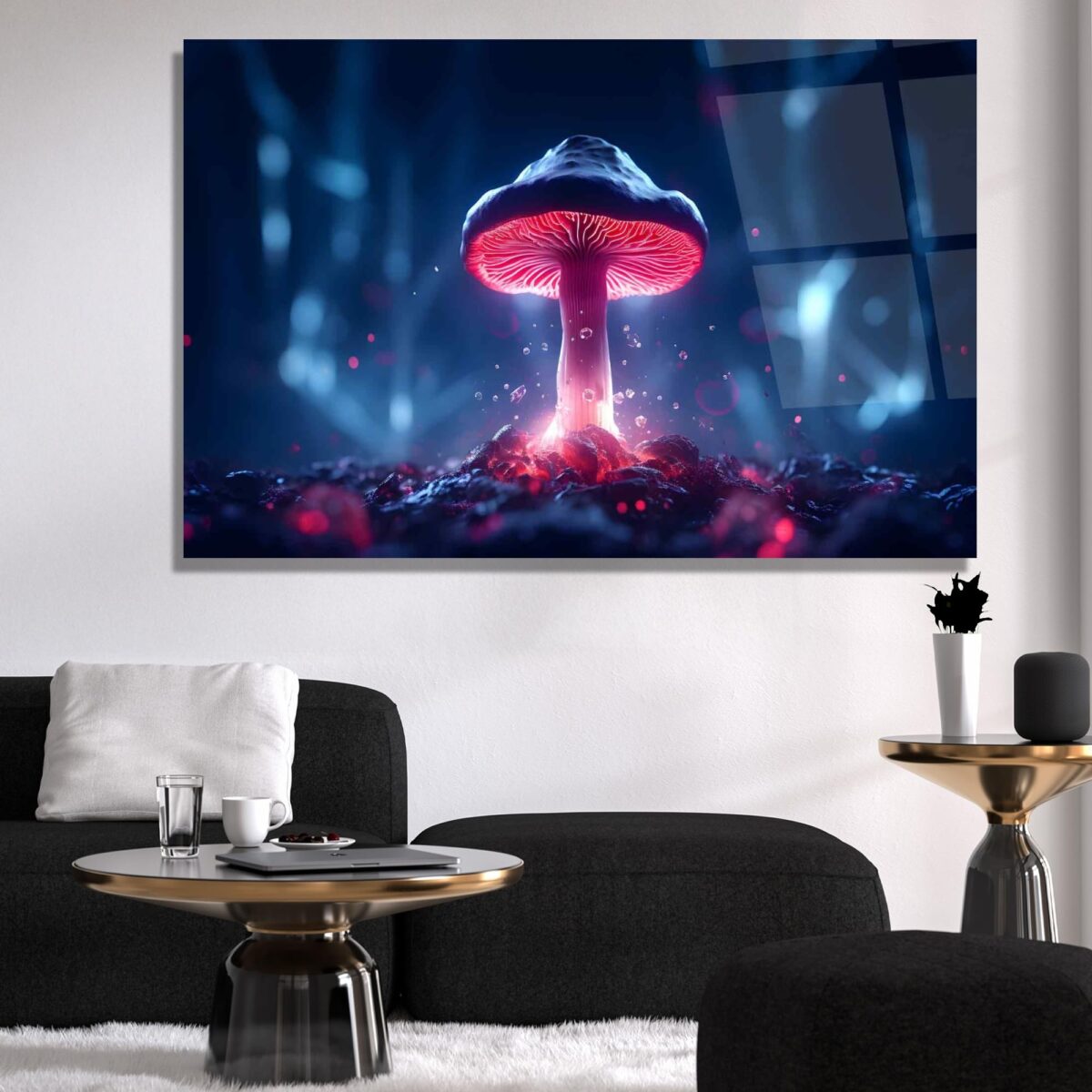 Magic Mushroom Glass Wall Art