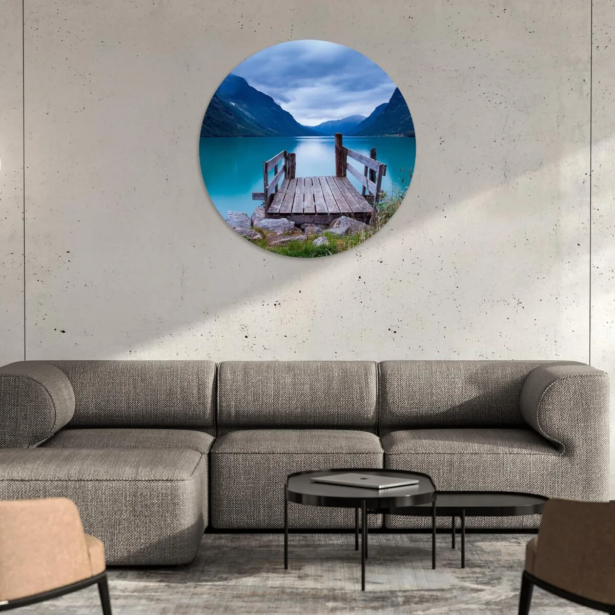 Serenity Lake View Glass Wall Art