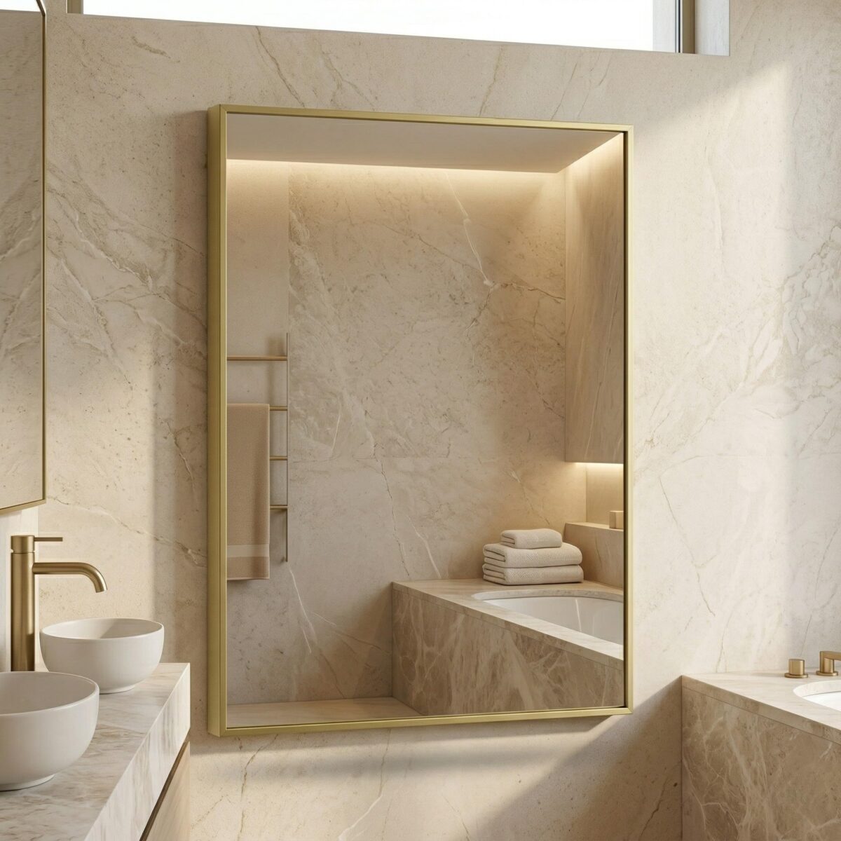 Gold Frame Wall Mirror