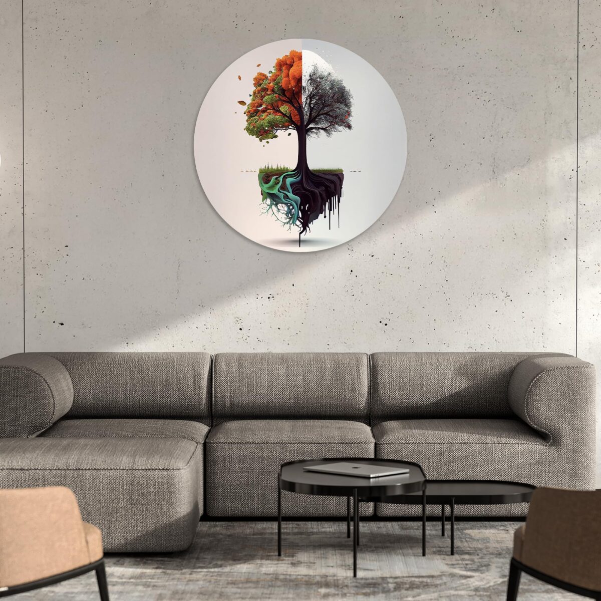 Cycle of Seasons Glass Wall Art