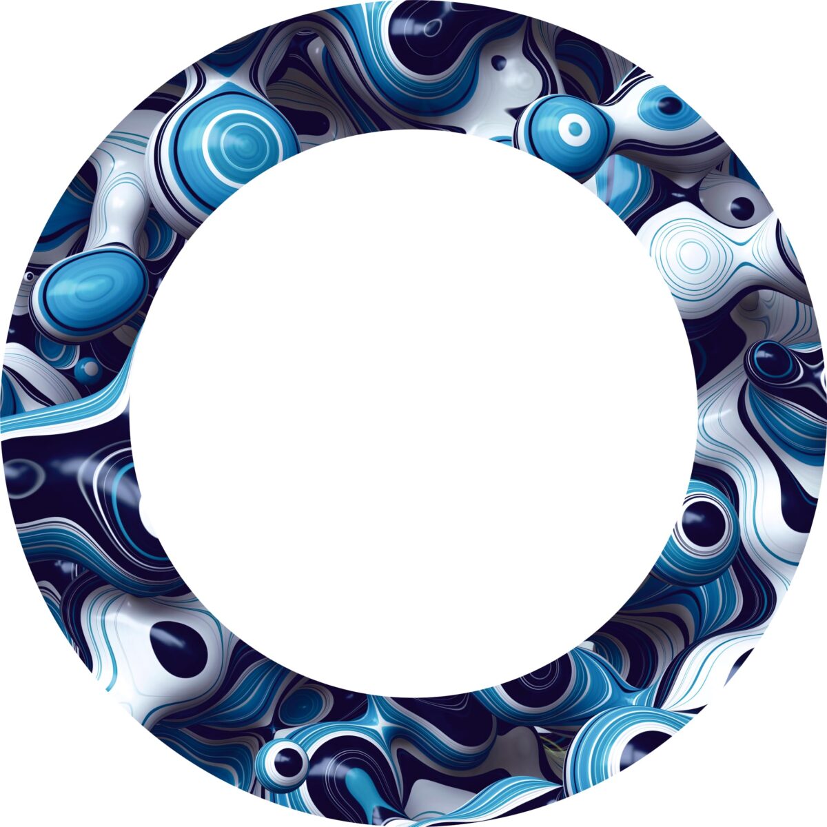 Circle Wall Mirror with Glass Frame