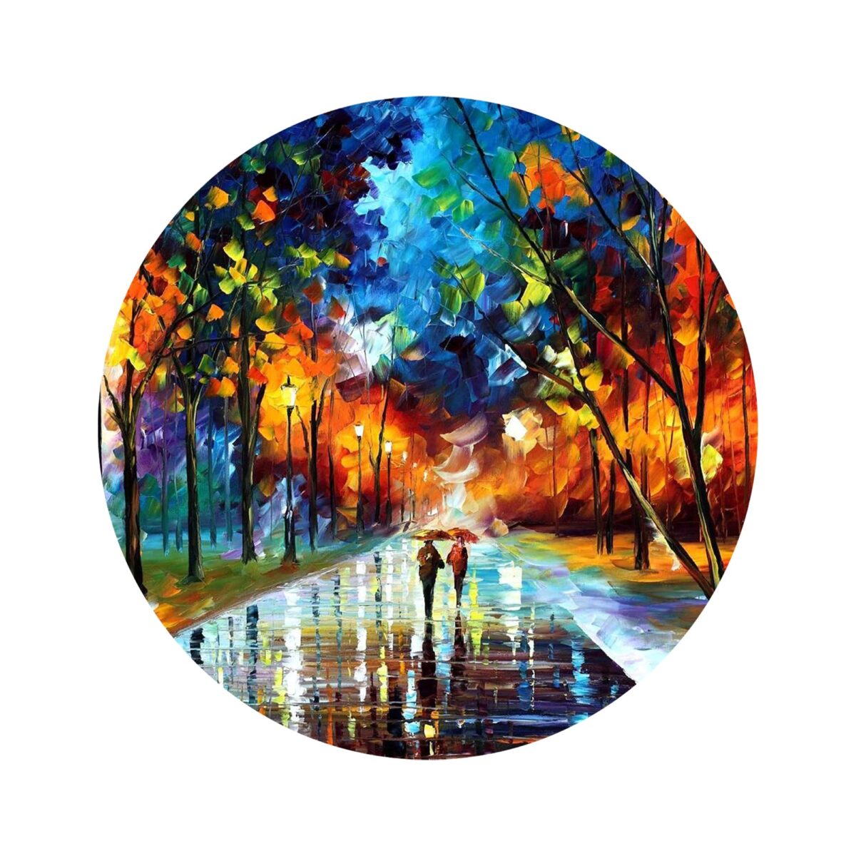 Autumn Walk Glass Wall Art