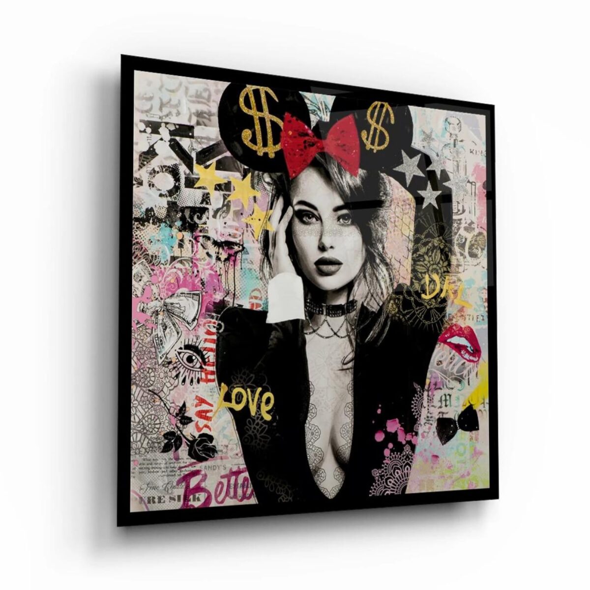 Glamour Portrait Glass Wall Art