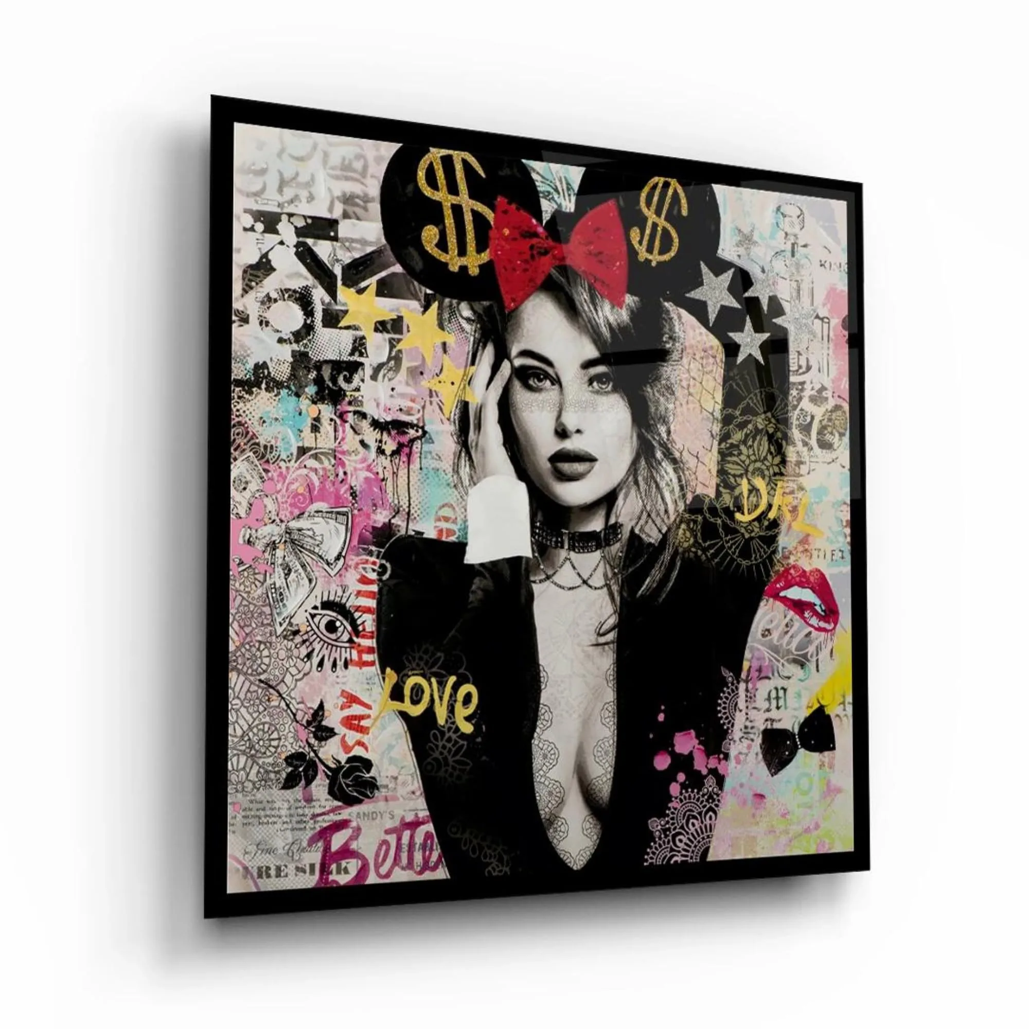 Glamour Portrait Glass Wall Art