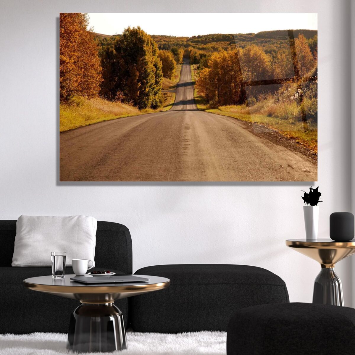Forest Road Glass Wall Art