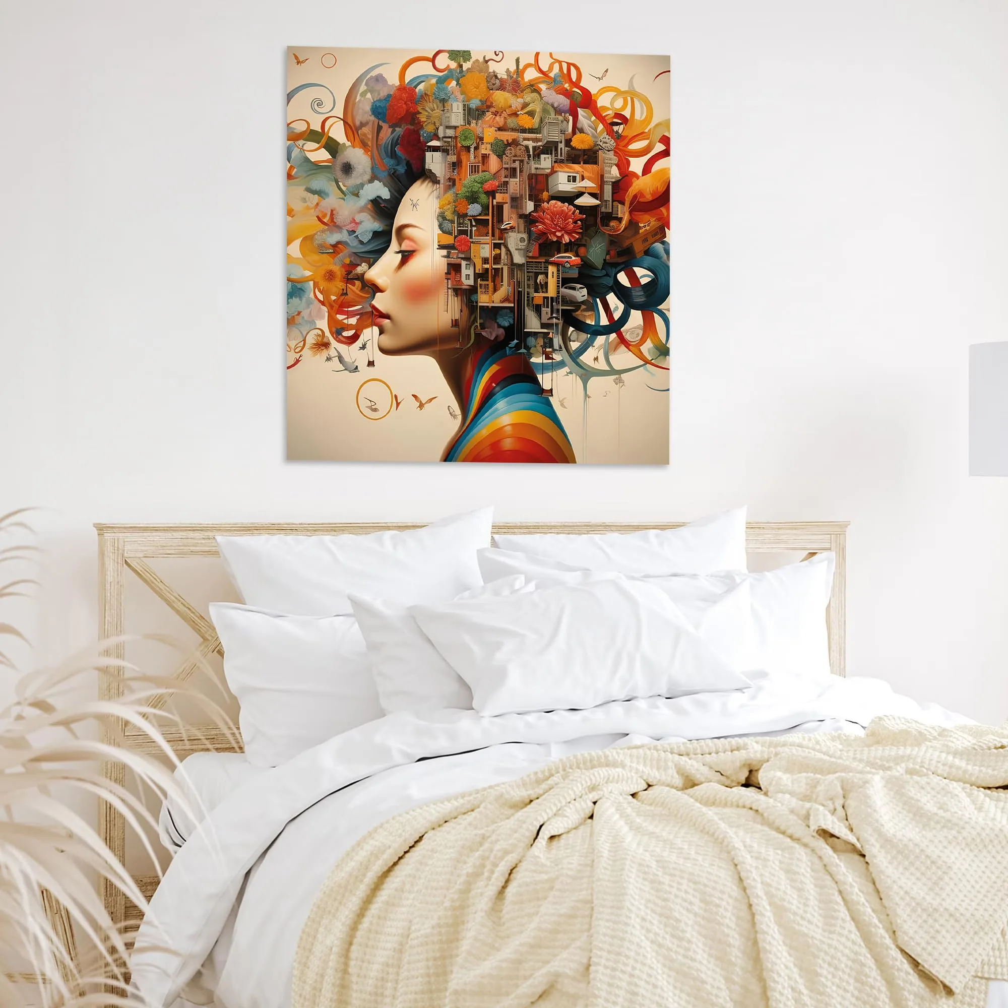 Brain Flow Glass Wall Art