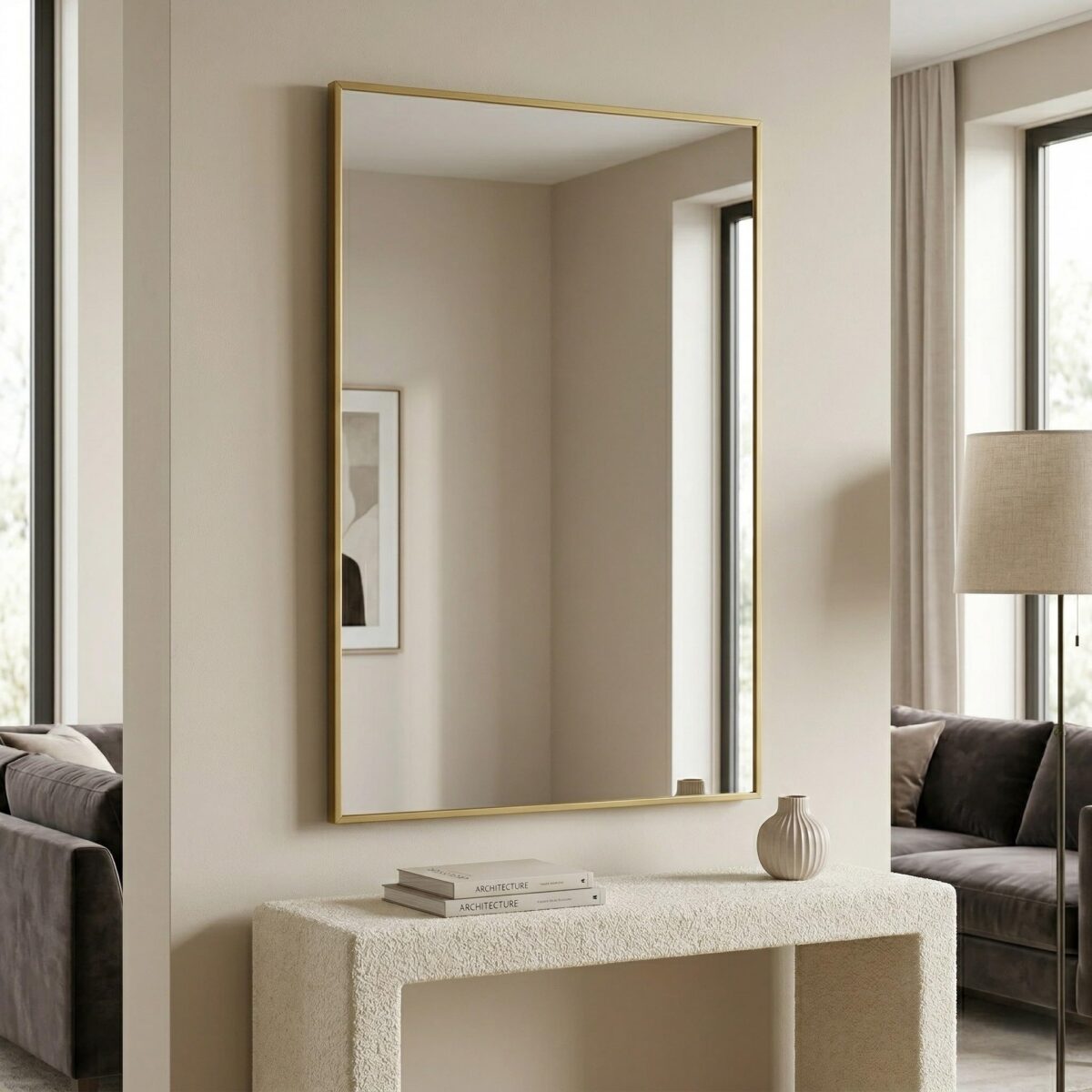 Gold Frame Wall Mirror