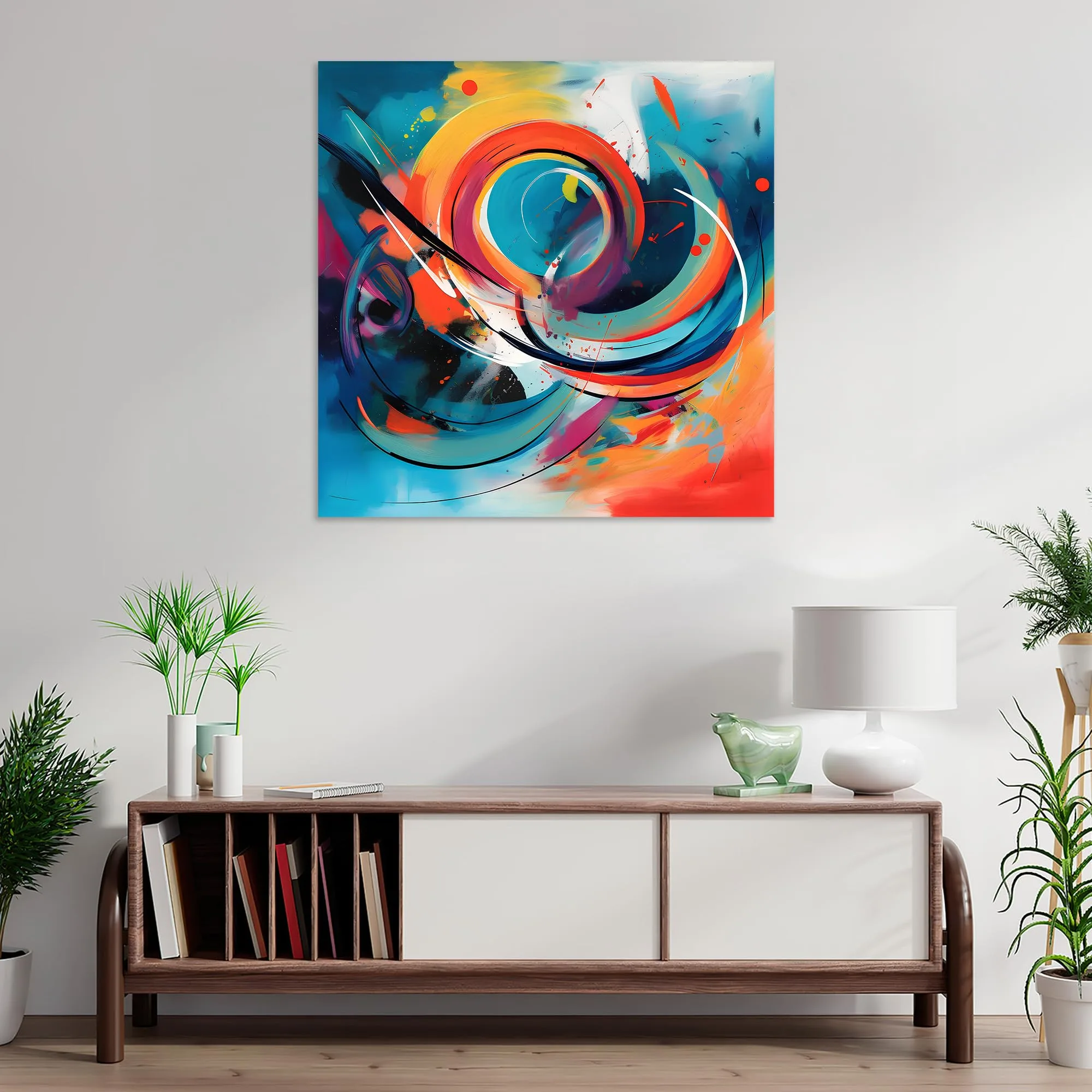 Abstract Painting Glass Wall Art