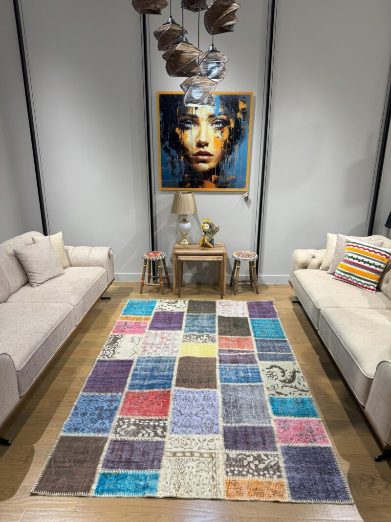 Rainbow Vintage Turkish Patchwork Rug