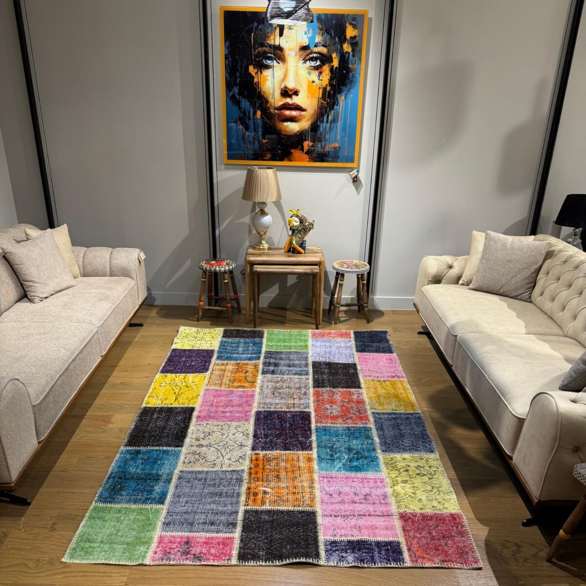 Vintage Patchwork Area Rug 6x9