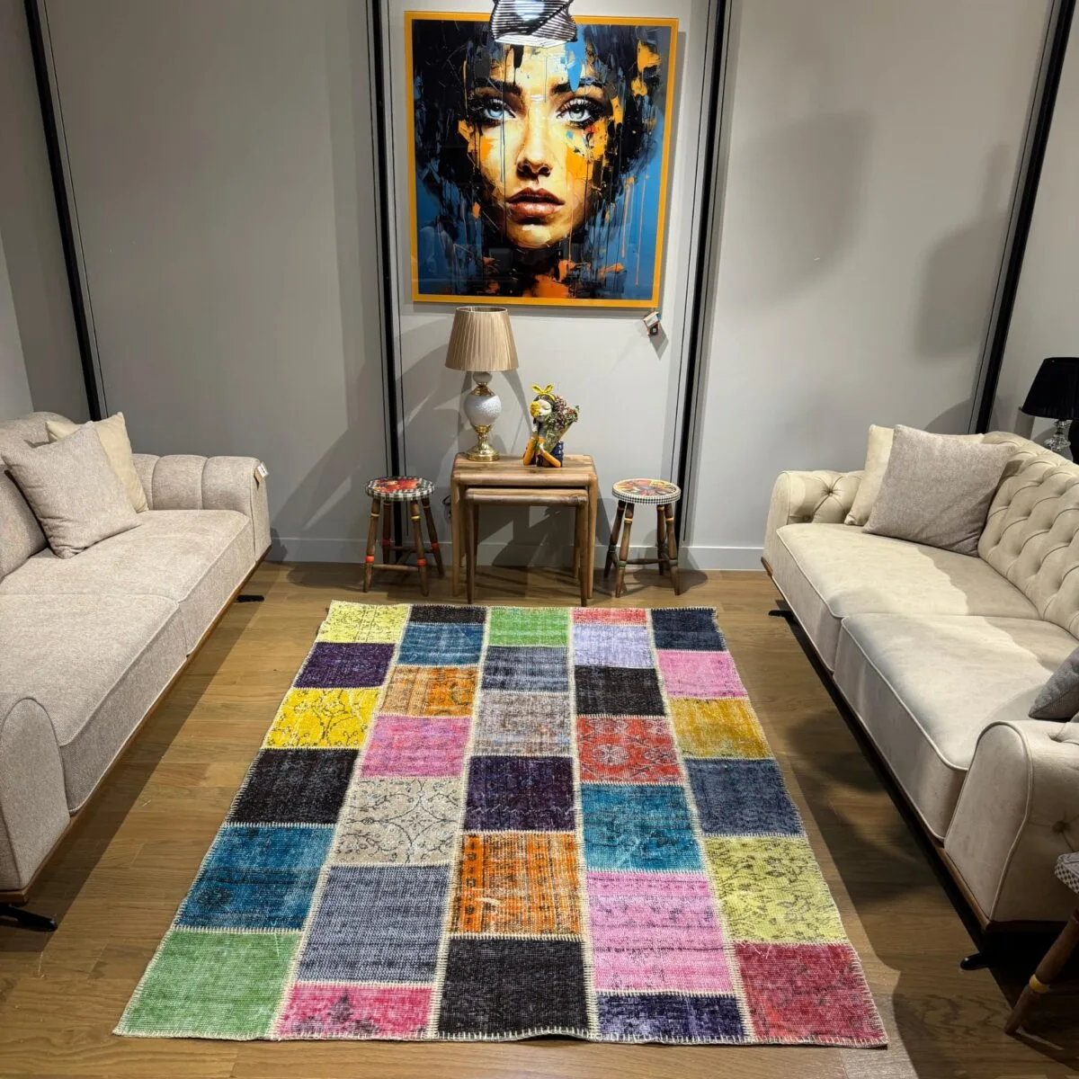 Vintage Patchwork Area Rug 6x9