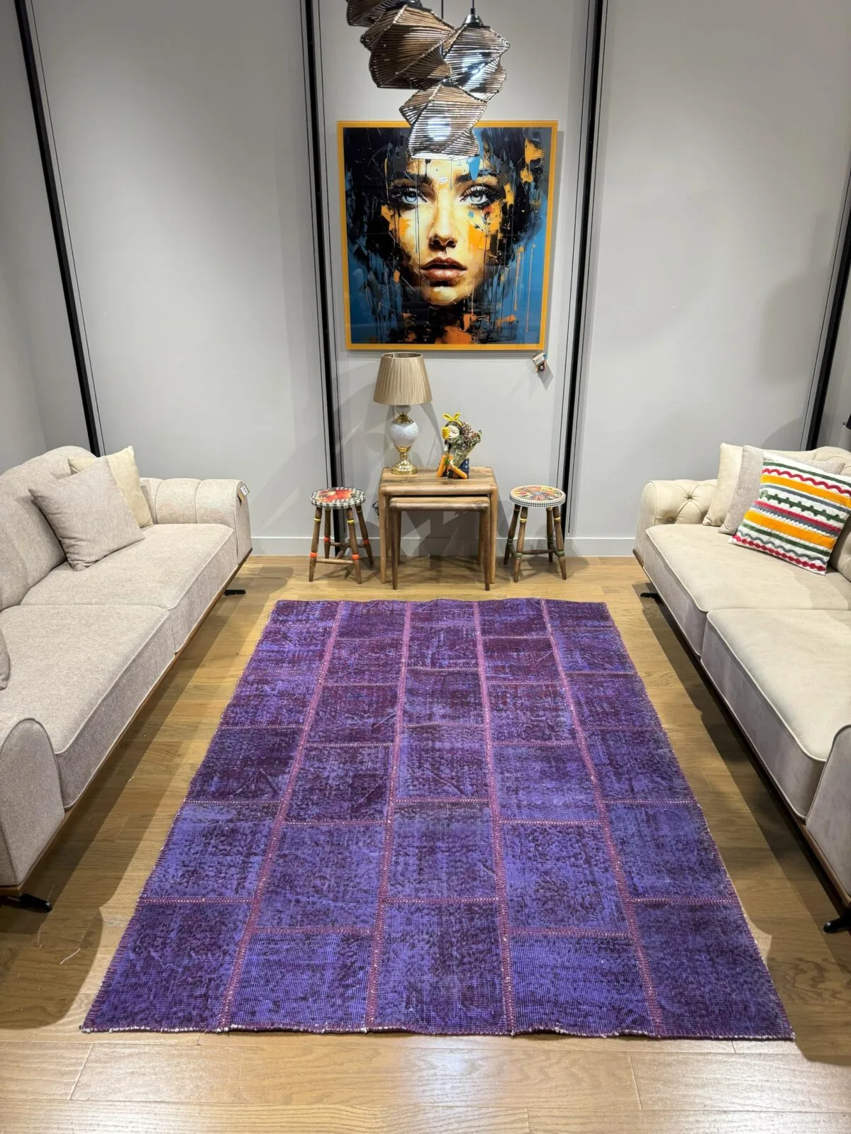Classic Vintage Turkish Patchwork Rug