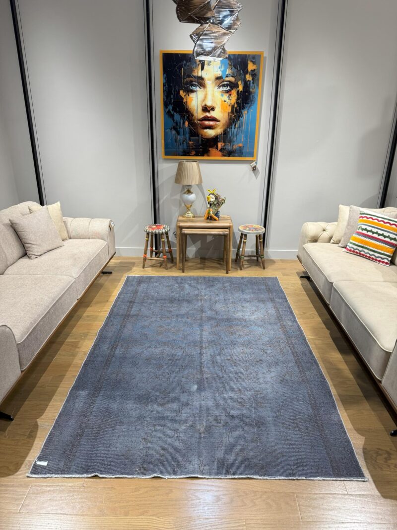 Charcoal Mirage Vintage Turkish Patchwork Rug