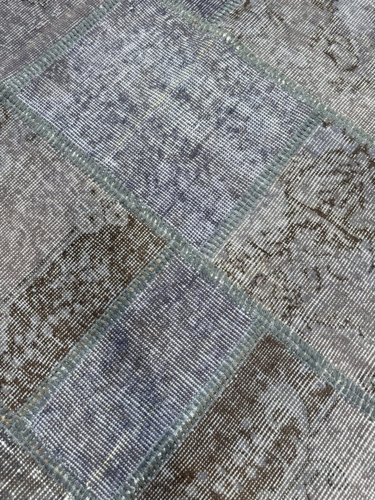 Indigo Eclipse Vintage Turkish Patchwork Rug