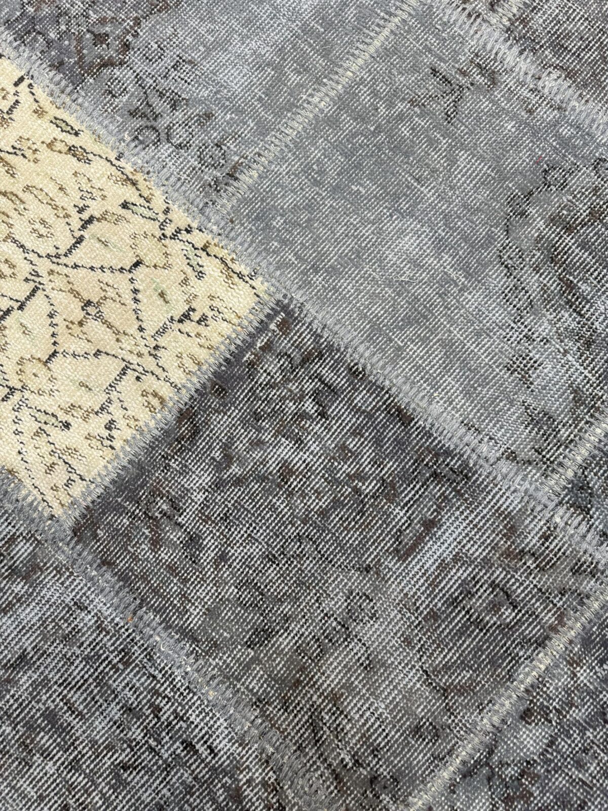 Turkish Misty Pastel Patchwork Vintage Rug