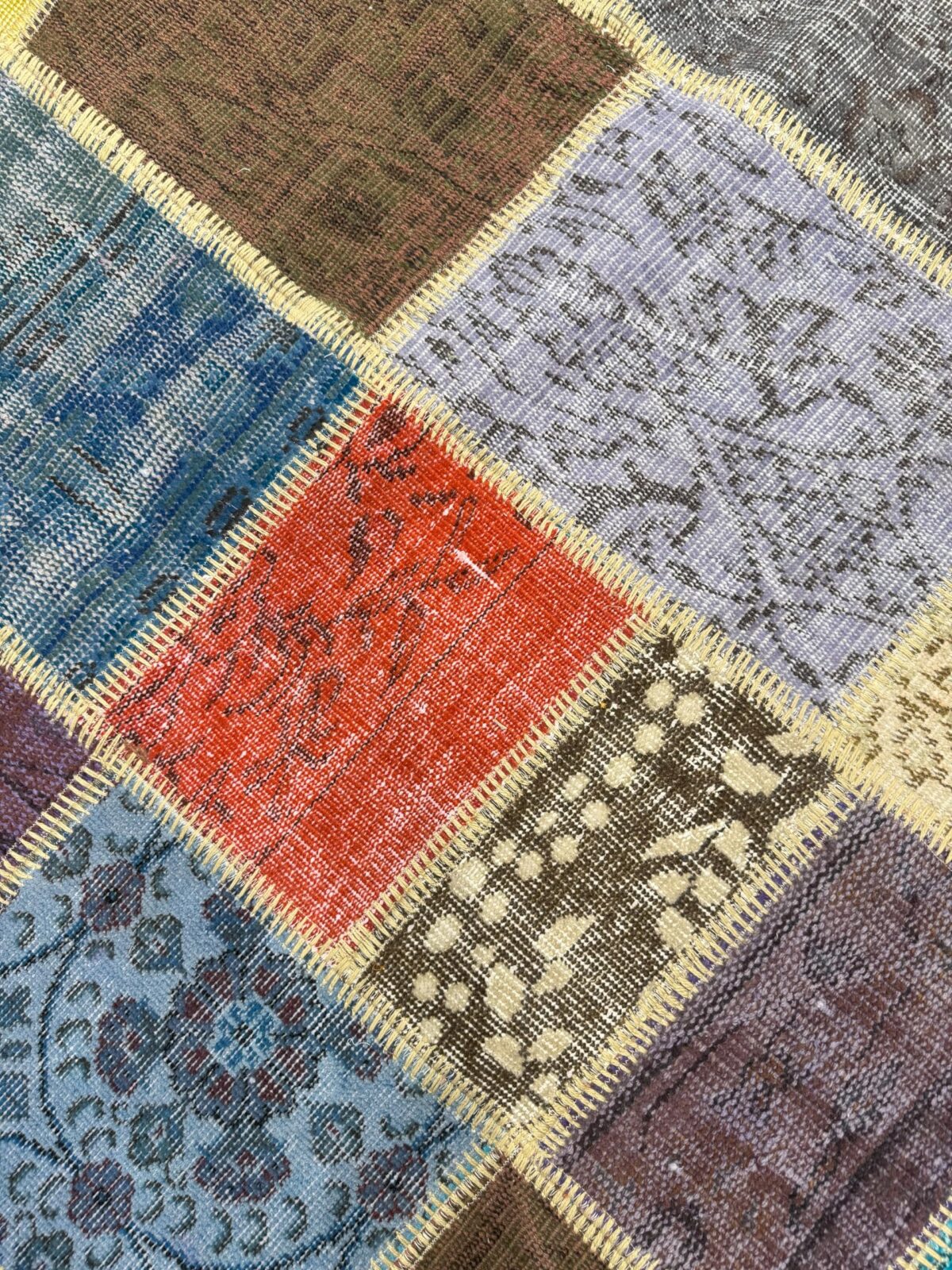 Rainbow Vintage Turkish Patchwork Rug