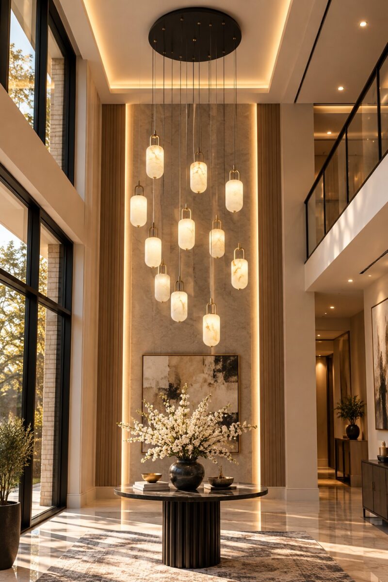 Alba Capsule Cascade Chandelier