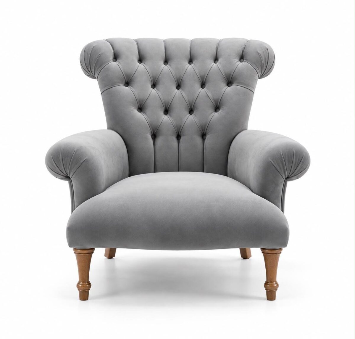 Castello gray velvet armchair — Ferozzi
