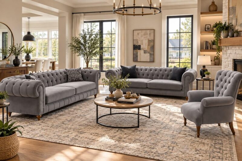 Castello Sofa Set – Gray