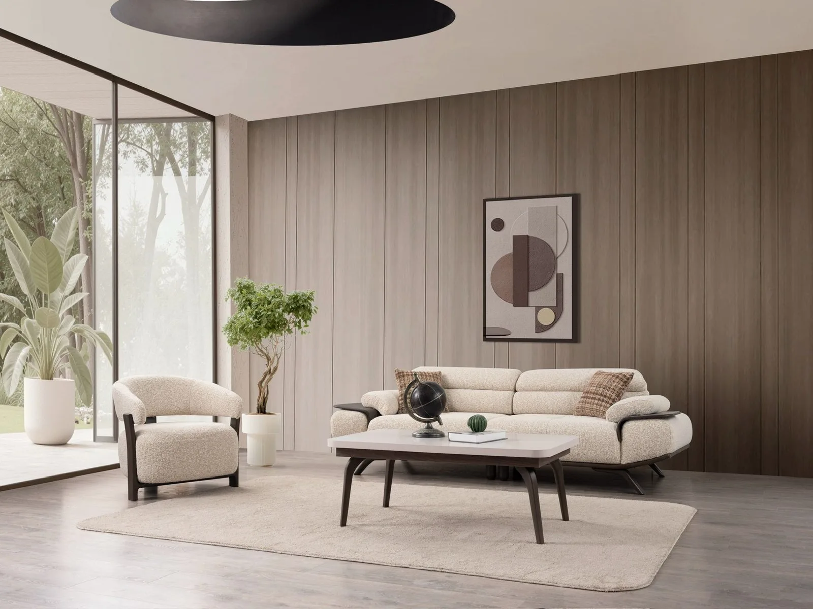 Stella Sofa Set 3+3+1 – sofa and armchair with coffee table | Ferozzi