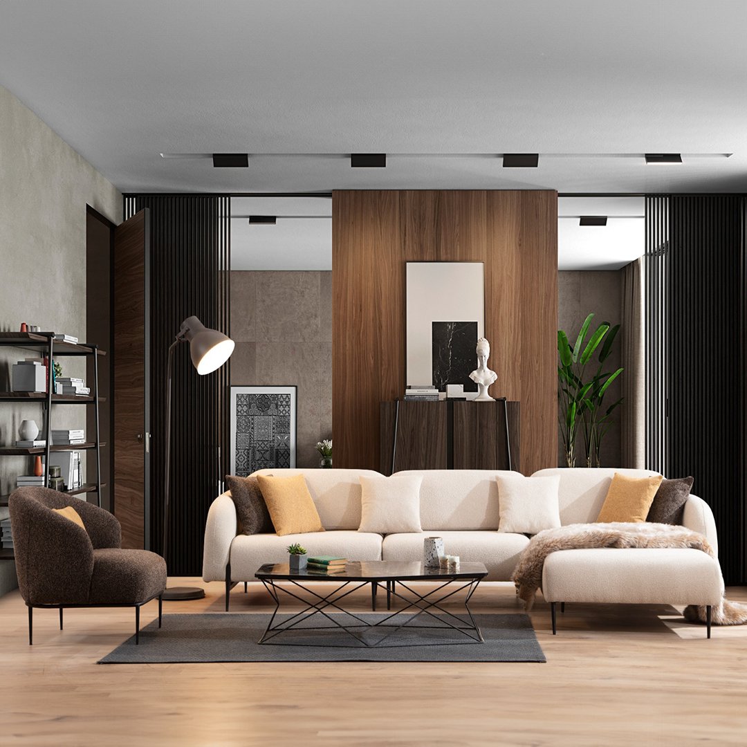 Valencia Corner Sofa – corner sofa chaise close up | Ferozzi