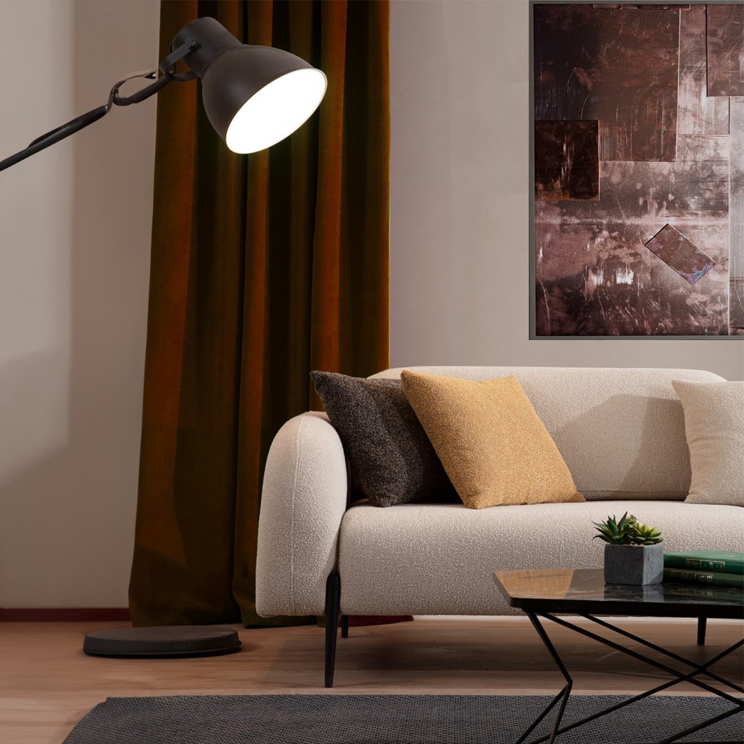 Valencia Corner Sofa – cream corner sofa modern living room | Ferozzi